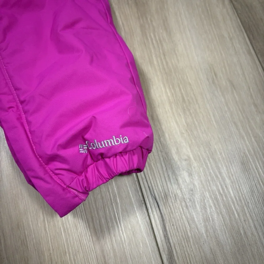 Columbia Fleece Lined Snow Suit Pants Bib Pink Girls Kids‎ Toddler 12-18M